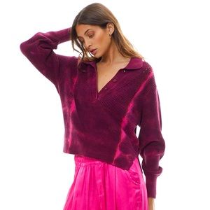 Brand New Never Been worn YFB Pullover Sweater Cabaret Pink Electric Tie Dye